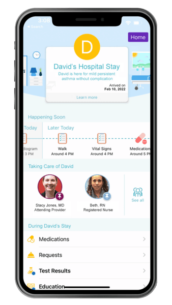 Access Bedside information on the Children’s Health app